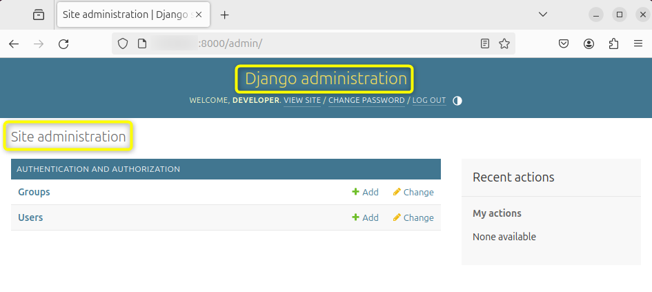 Django admin panel on Ubuntu 
