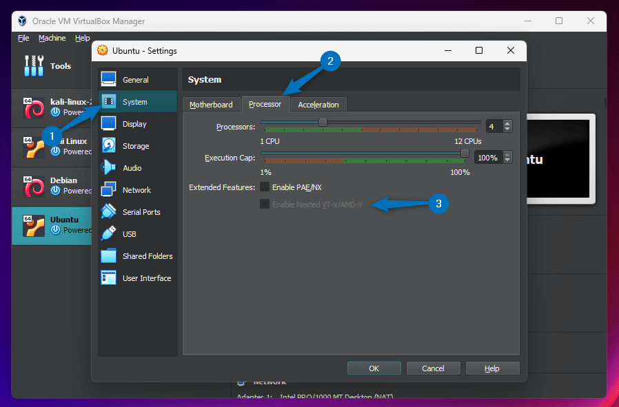 Checking the Nested virtualization for Ubuntu on Virtualbox