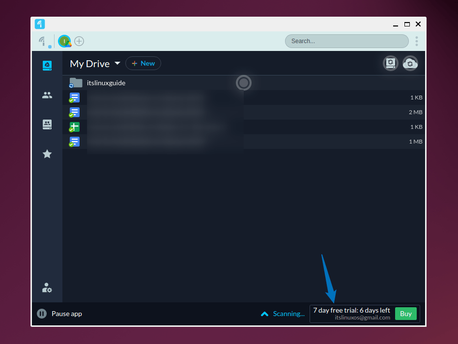 Installed Google Drive on Ubuntu using Insync application