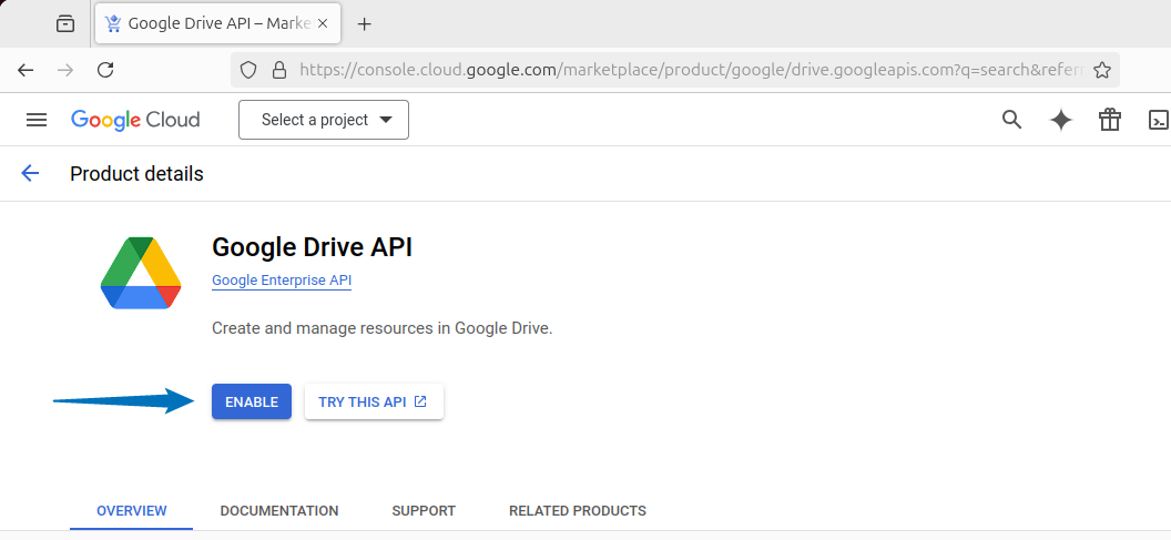 Enabling Google Drive API for Google Drive Ocamlfuse on Ubuntu