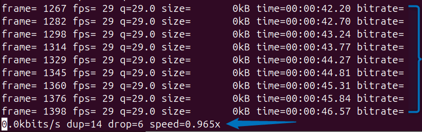 Screen recording data on Ubuntu using FFMPEG 