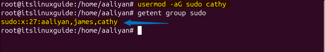 Adding sudo user in Ubuntu via usermod command