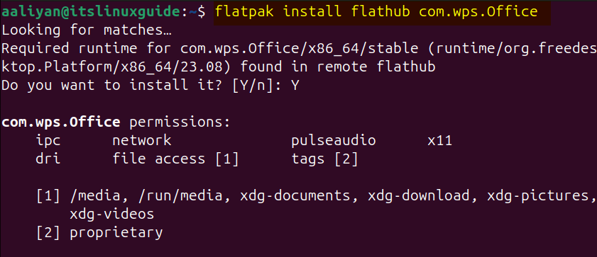 Installing WPS Office on Ubuntu via Flatpak