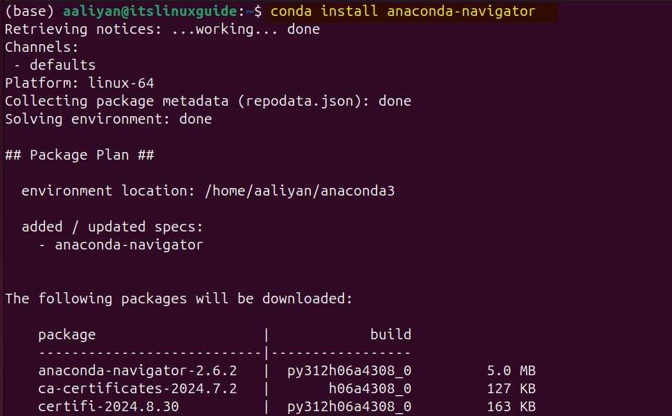 Installing Anaconda GUI (Anaconda Navigator) on Ubuntu