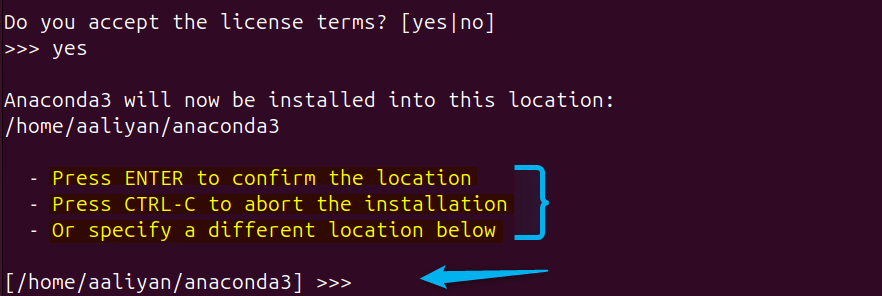 Updating or adding the anaconda installation directory in Ubuntu