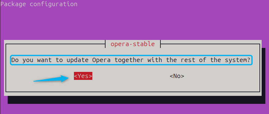 Allowing Opera to update together with the rest of the system on Ubuntu