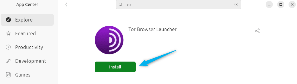 Installing Tor browser launcher on Ubuntu via App Center