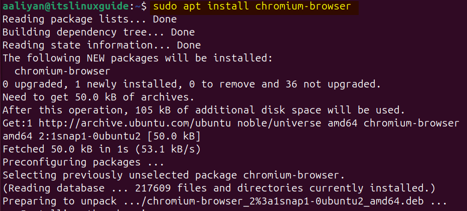 Installing Chromium on Ubuntu via apt package manager