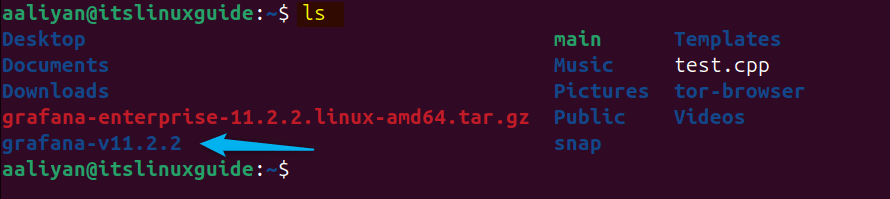 Extracting Grafana tar file on Ubuntu
