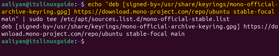 Adding Mono repository on Ubuntu