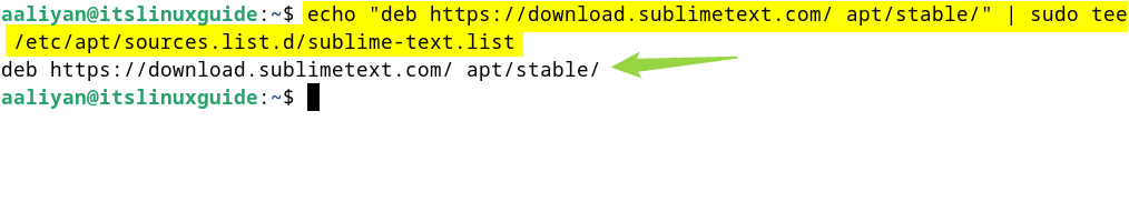Adding sublime text repository in Debian