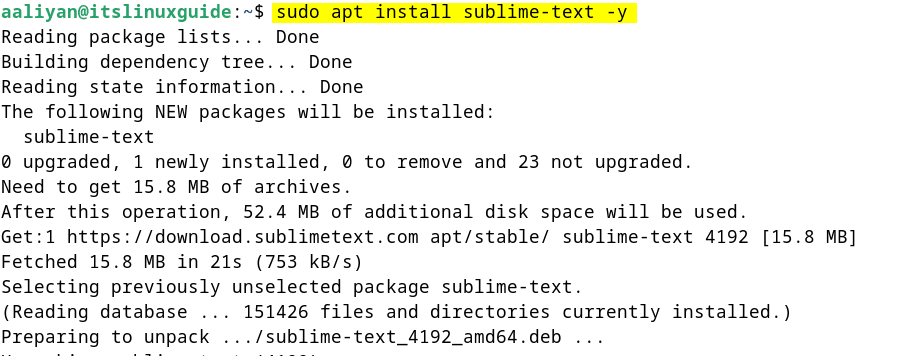 Installing Sublime text on Debian via adding its repository in apt