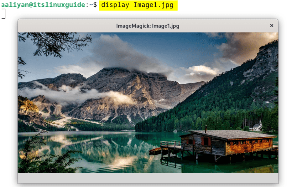 Displaying an image in Debian 