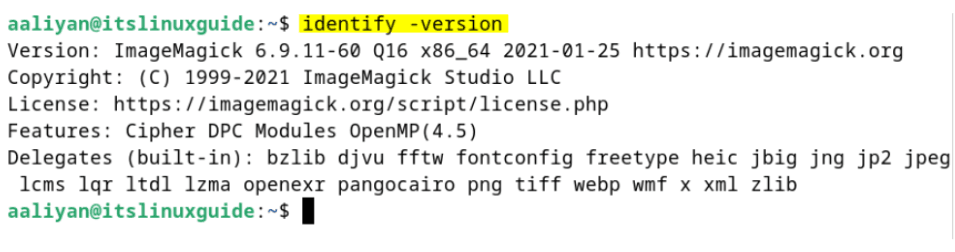 Checking the version of ImageMagick on Debian