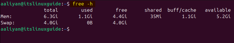 Checking free RAM available on Ubuntu to check memory for memtest