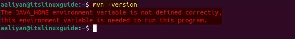 JAVA_HOME environment variable is not defined correctly error on Ubuntu.