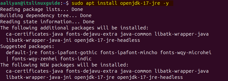 Installing OpenJDK on Ubuntu for installing Maven
