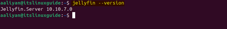 Checking Jellyfin version after installing it via its repository on Ubuntu