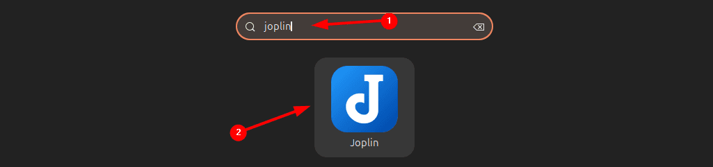 Launching Joplin on Ubuntu installed via its Bash script file