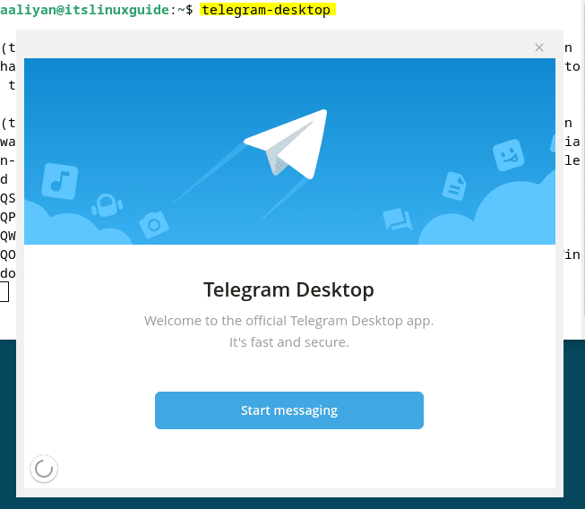 Launching Telegram on Debian installed via apt