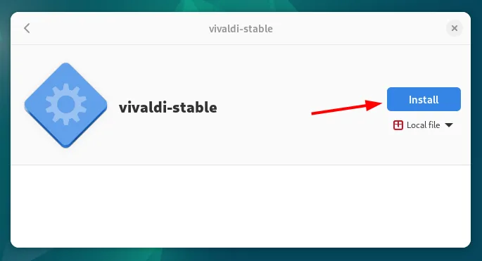 Installing Vivaldi on Debian via its deb file by using software install App