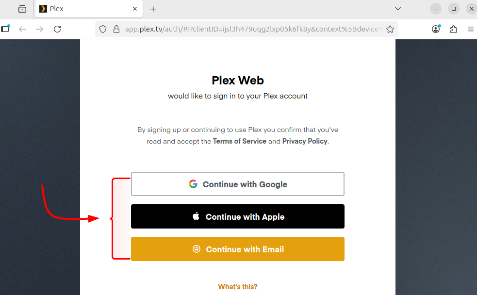 Creating Plex Media server account on Ubuntu