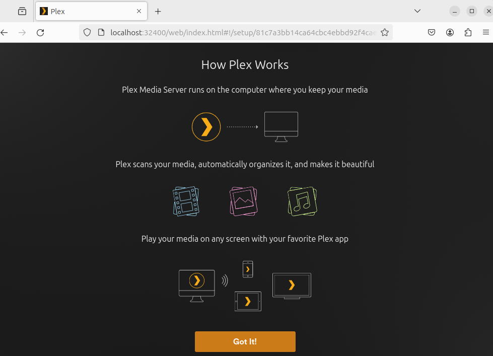 Page containing a briefing on how this media application works and its features on Ubuntu