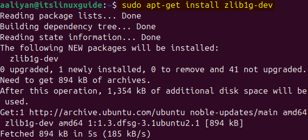 Installing dev version of zlib on Ubuntu via apt package manager