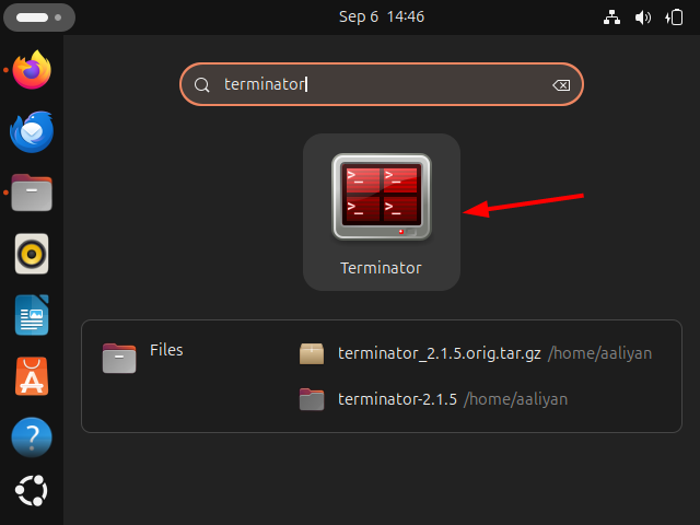 Launching Terminator on Ubuntu via apps menu