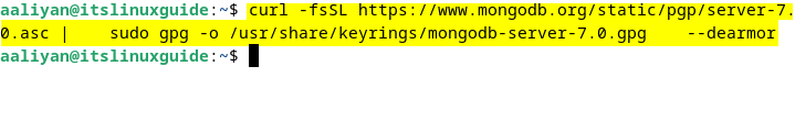 Adding and verifying MongoDB GPG key on Debian