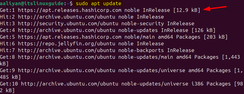 Updating apt packages list on Ubuntu to successfully integrate Terraform repository