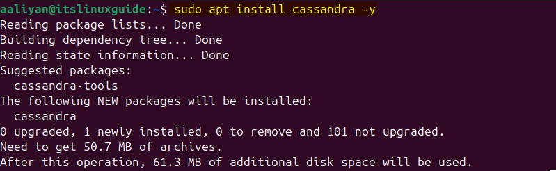 Installing Cassandra on Ubuntu via apt after adding its repository
